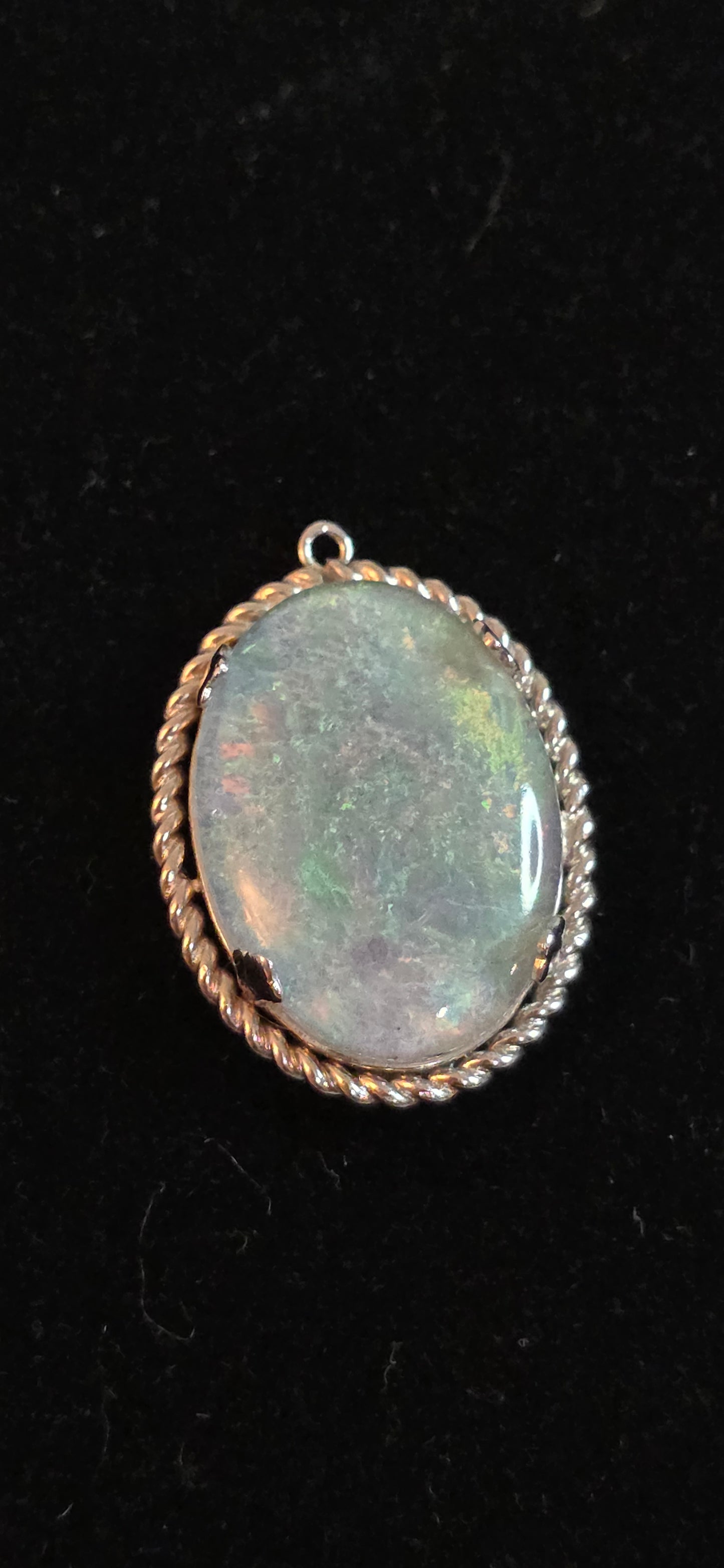 Sterling silver opal Necklace Large
