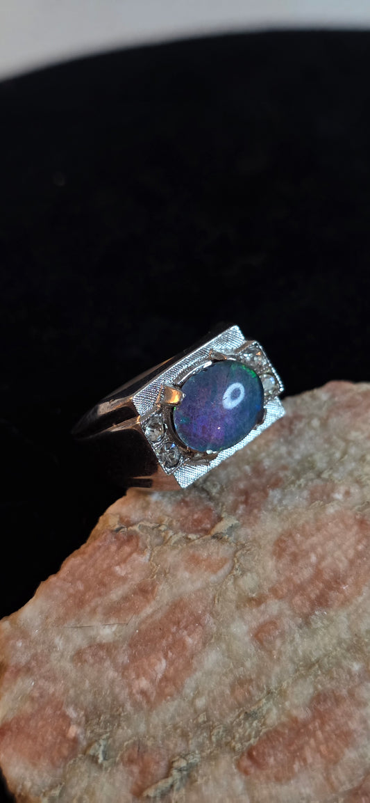 Sterling Silver Opal Ring